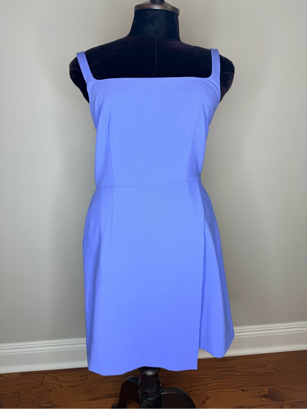 French Connection Periwinkle Square-Neck Mini Dress